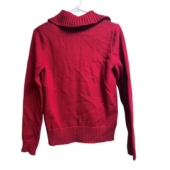 Lauren Ralph Lauren Petite Women's Dark Red Petite Medium Sweater Gold Hardware - Picture 7 of 7
